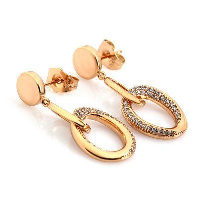 Серьги гвоздики Xuping "Кольца", позолота 18K. С12562 С12562 фото