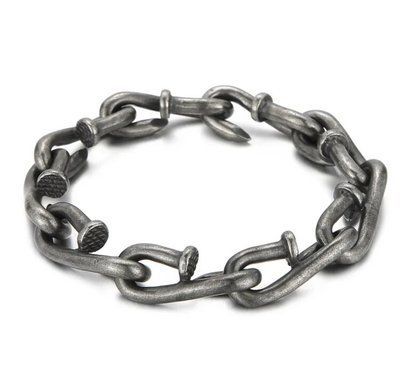 Мужской браслет из стали "Гвозди". С15620 С15620 фото